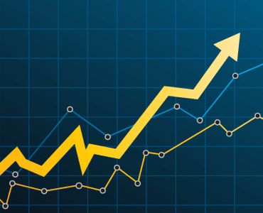 Graph lines trending upward